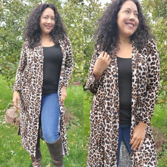 Sweetbb Sweaters - Last 3! NINA Leopard Duster S M L